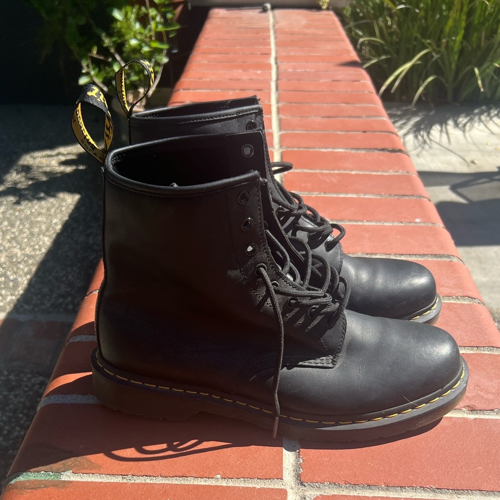 Dr. Martens Black Leather Men's Boots